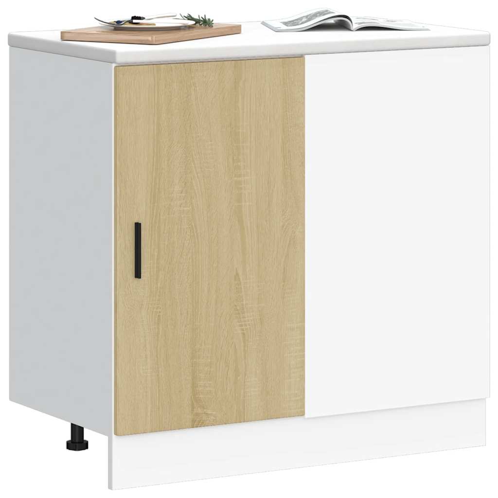 Kitchen Base Cabinet Lyon Sonoma Oak Engineered Wood