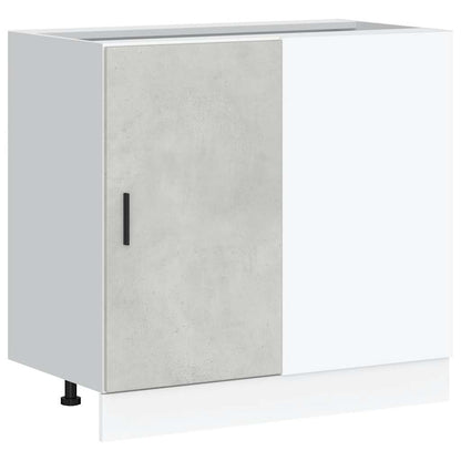 Kitchen Base Cabinet "Lyon" Concrete Grey Engineered Wood