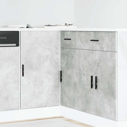 Kitchen Base Cabinet "Lyon" Concrete Grey Engineered Wood