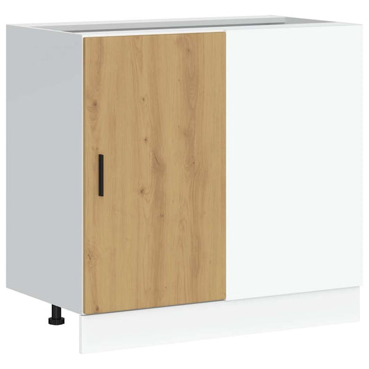 Kitchen Base Cabinet "Lyon" Artisan Oak Engineered Wood