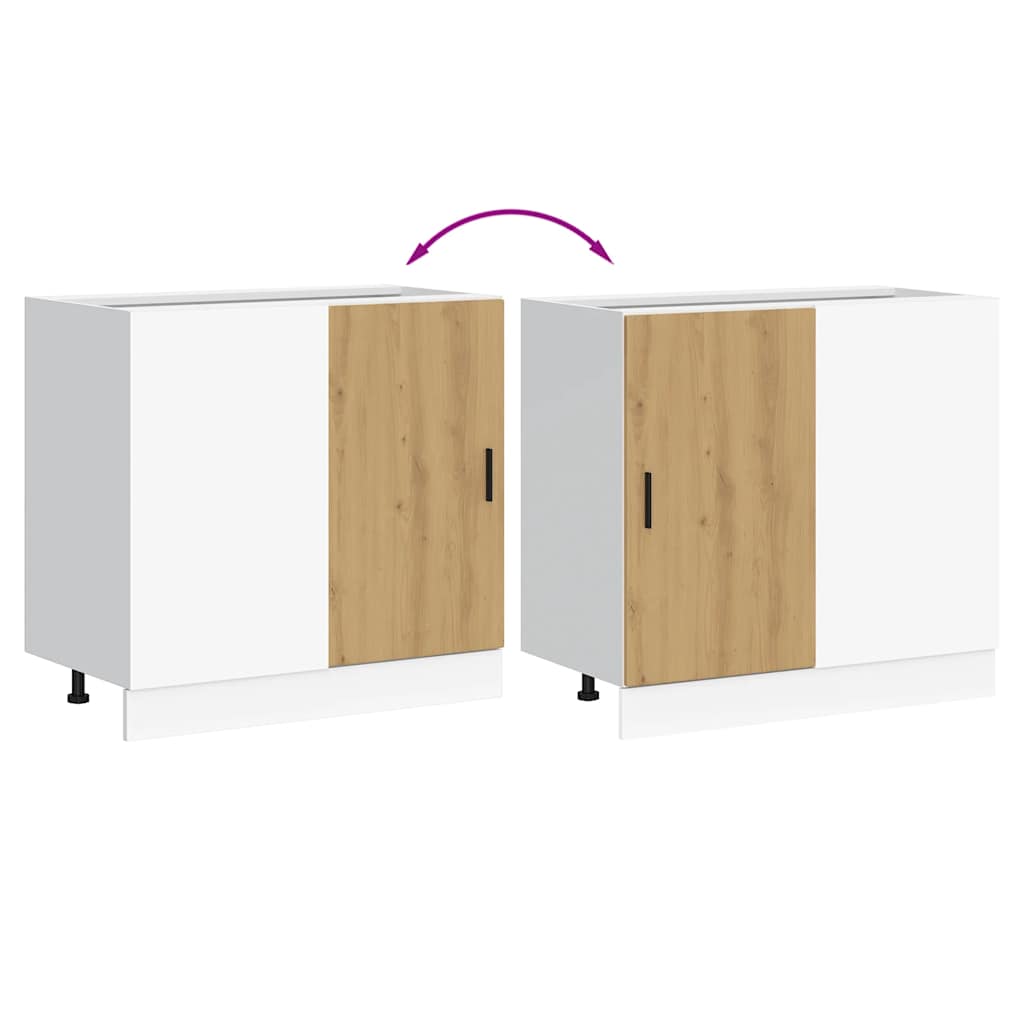 Kitchen Base Cabinet Lyon Artisan Oak Engineered Wood