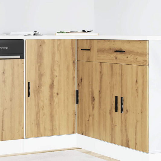 Kitchen Base Cabinet "Lyon" Artisan Oak Engineered Wood