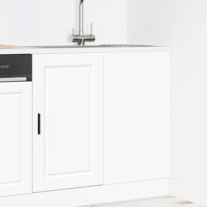 Kitchen Base Cabinet "Porto" White Engineered Wood