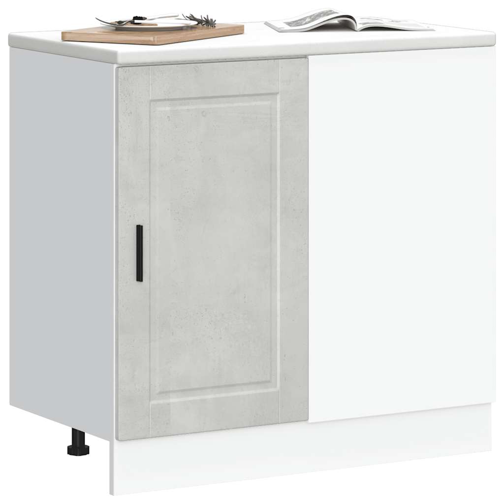 Kitchen Base Cabinet Porto Concrete Grey Engineered Wood