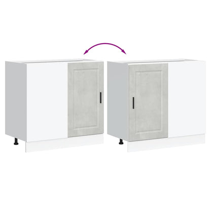 Kitchen Base Cabinet Porto Concrete Grey Engineered Wood