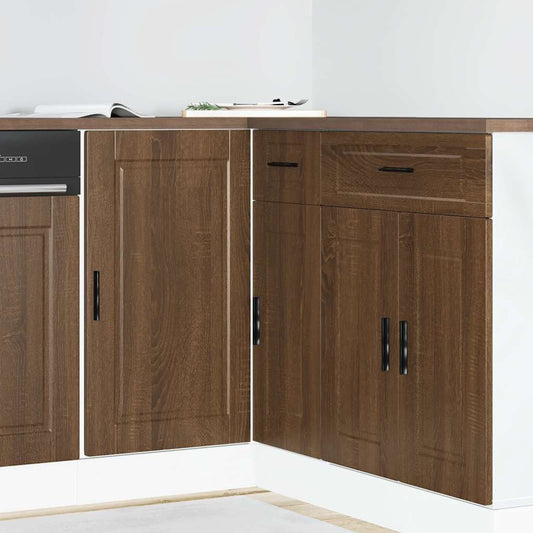 Kitchen Base Cabinet "Porto" Brown Oak Engineered Wood