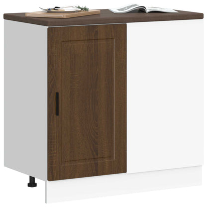 Kitchen Base Cabinet "Porto" Brown Oak Engineered Wood