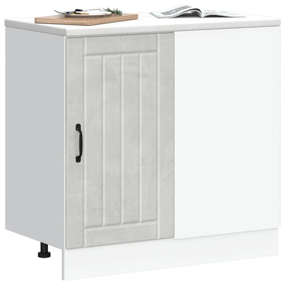 Kitchen Base Cabinet Lucca Concrete Grey Engineered Wood