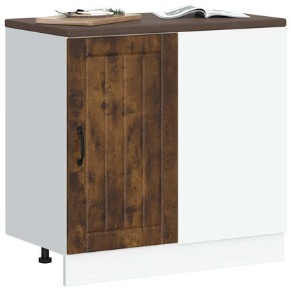 Kitchen Base Cabinet Lucca Smoked Oak Engineered Wood