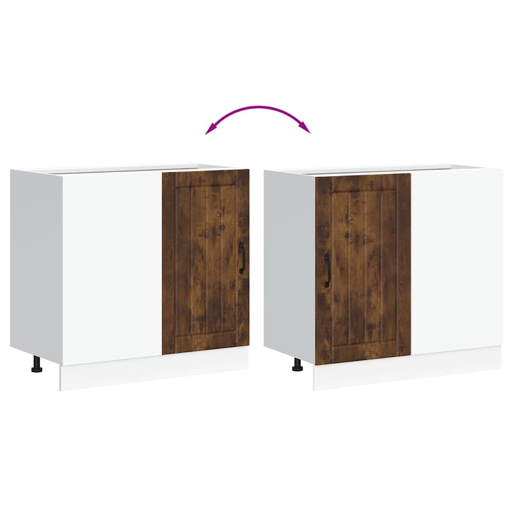 Kitchen Base Cabinet Lucca Smoked Oak Engineered Wood