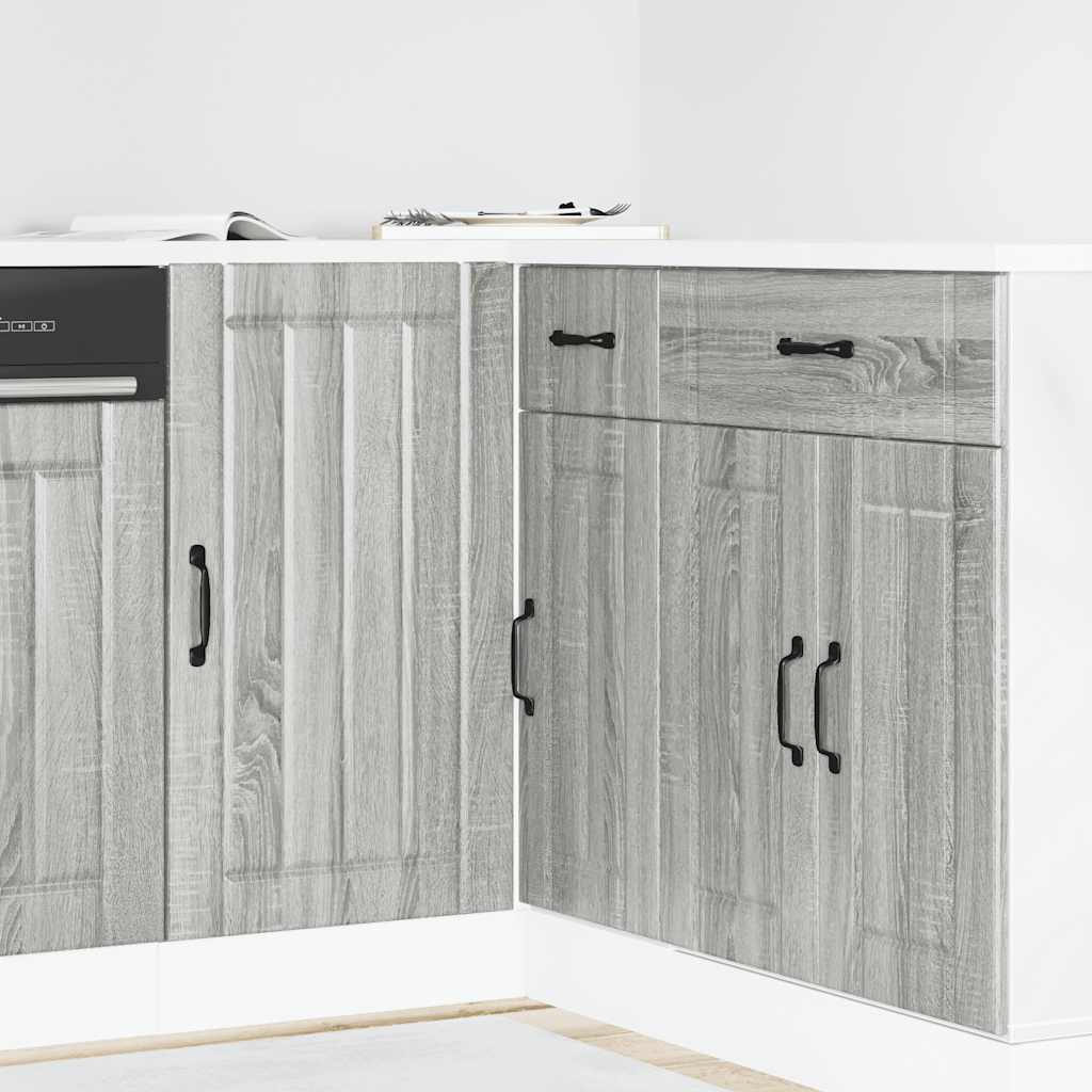 Kitchen Base Cabinet Lucca Grey Sonoma Engineered Wood