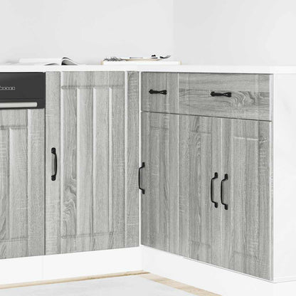 Kitchen Base Cabinet Lucca Grey Sonoma Engineered Wood