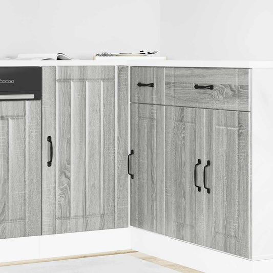 Kitchen Base Cabinet Lucca Grey Sonoma Engineered Wood