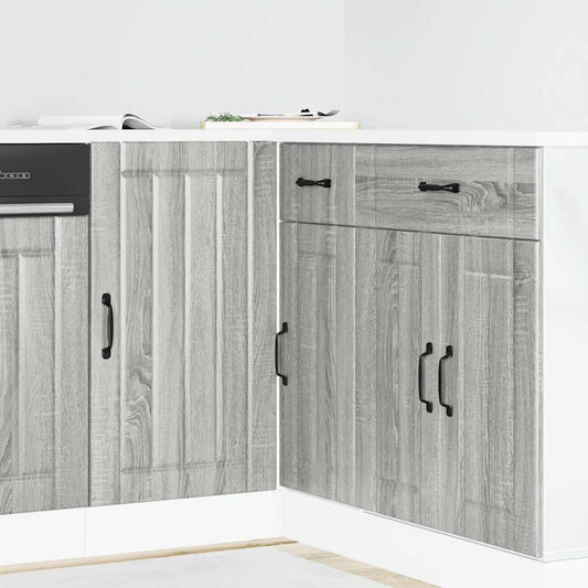 Kitchen Base Cabinet "Lucca" Grey Sonoma Engineered Wood