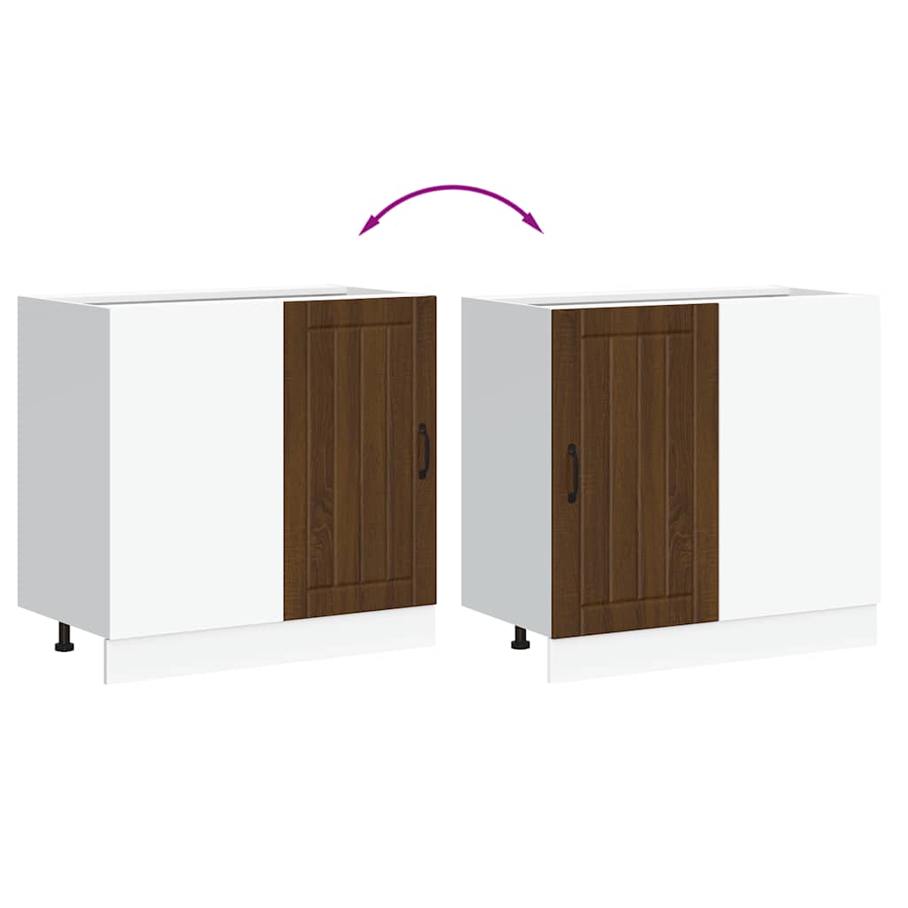 Kitchen Base Cabinet Lucca Brown Oak Engineered Wood