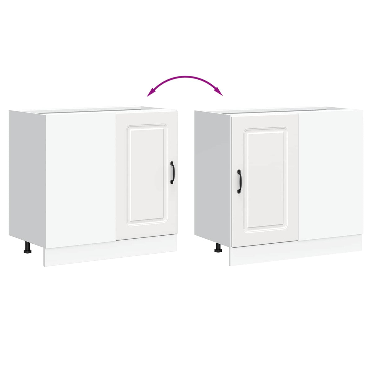 Kitchen Base Cabinet "Kalmar" White Engineered Wood