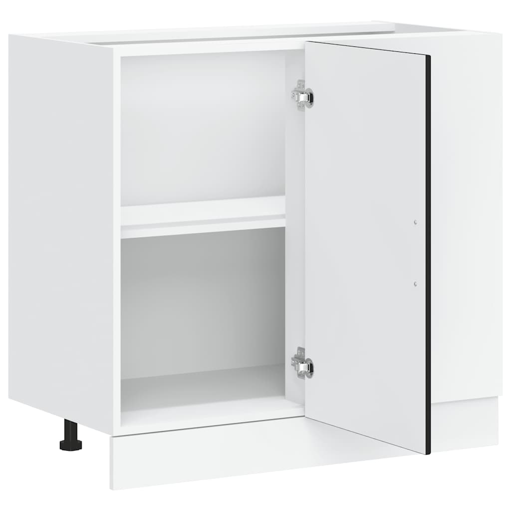Kitchen Base Cabinet "Kalmar" Black Engineered Wood