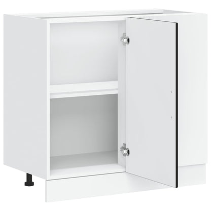 Kitchen Base Cabinet "Kalmar" Black Engineered Wood