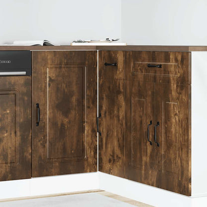 Kitchen Base Cabinet Kalmar Smoked Oak Engineered Wood