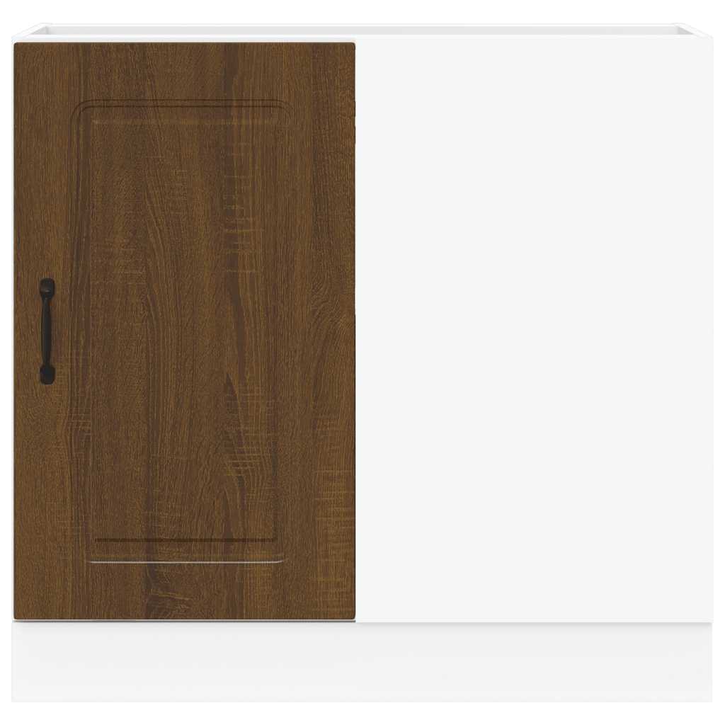 Kitchen Base Cabinet Kalmar Brown Oak Engineered Wood