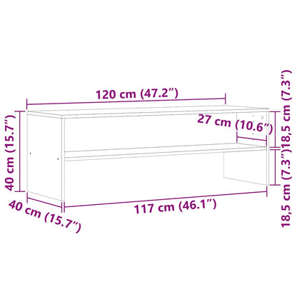 TV Cabinet Old Wood 120x40x40 cm Engineered Wood