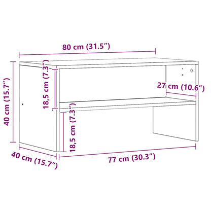 TV Cabinet Artisan Oak 80x40x40 cm Engineered Wood