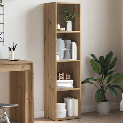 Book Cabinet Artisan Oak 36x30x143 cm Engineered Wood
