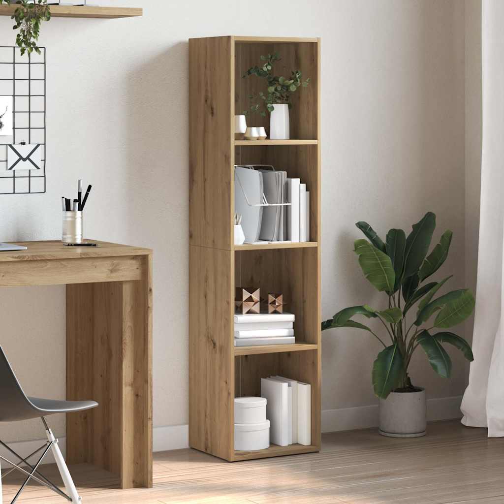 Book Cabinet Artisan Oak 36x30x143 cm Engineered Wood