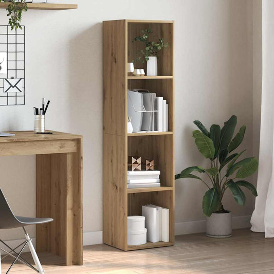 Book Cabinet Artisan Oak 36x30x143 cm Engineered Wood