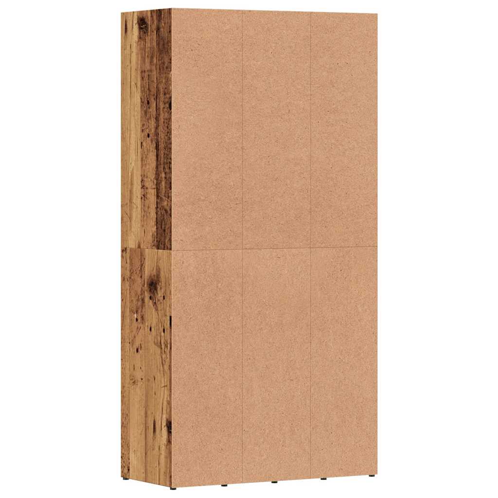 Book Cabinet Old Wood 66x30x130 cm Engineered Wood