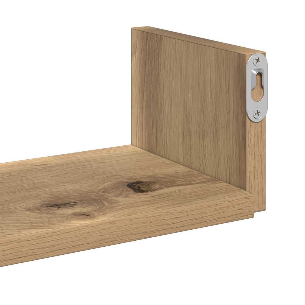 Wall Shelves 3 pcs Artisan Oak Engineered Wood