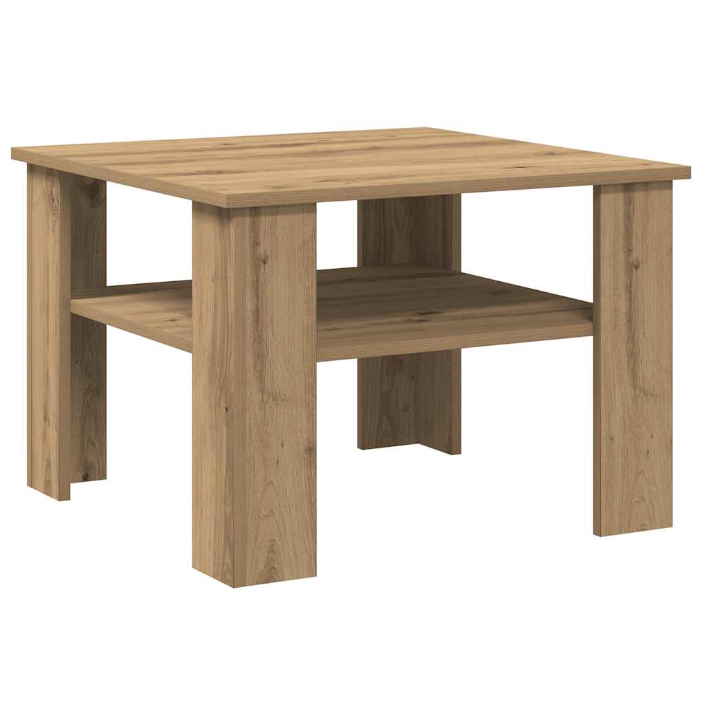 Coffee Table Artisan Oak 60x60x42 cm Engineered Wood
