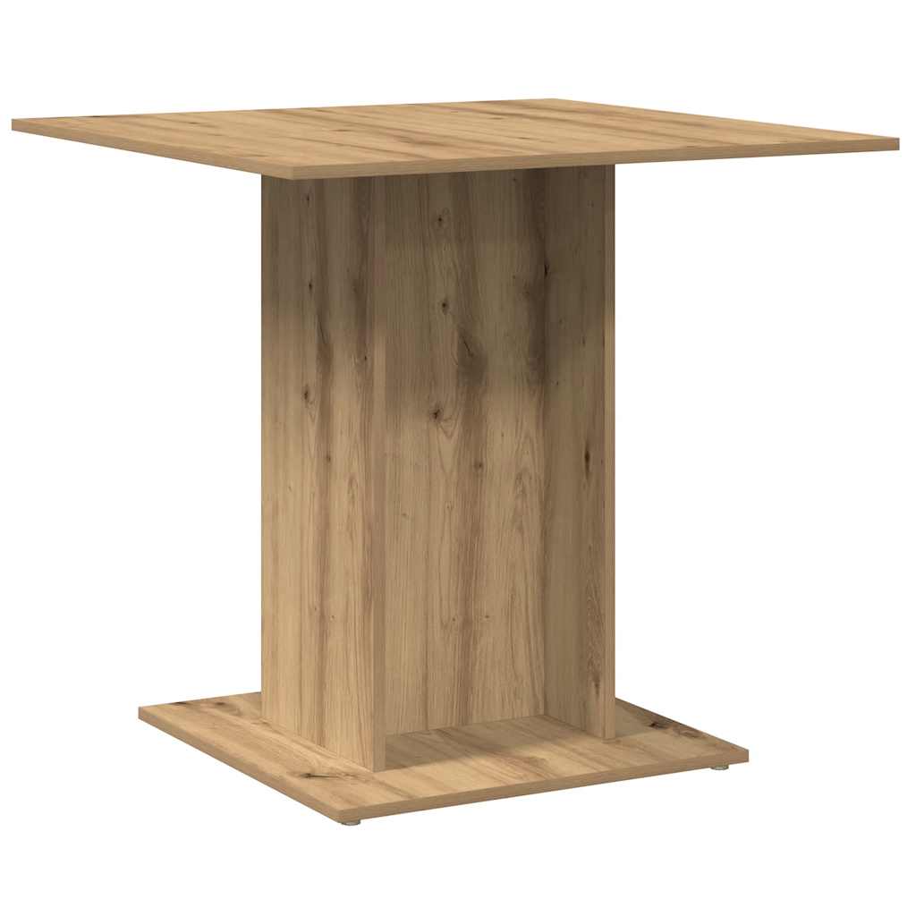 Dining Table Artisan Oak 80x80x75 cm Engineered Wood