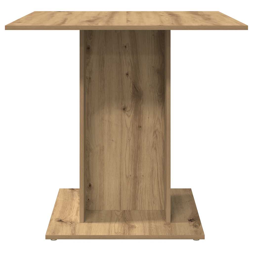 Dining Table Artisan Oak 80x80x75 cm Engineered Wood