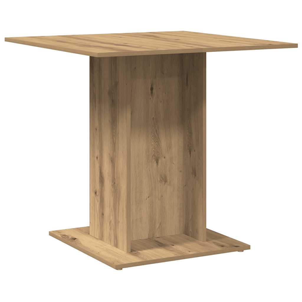 Dining Table Artisan Oak 80x80x75 cm Engineered Wood