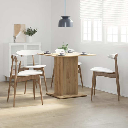 Dining Table Artisan Oak 80x80x75 cm Engineered Wood