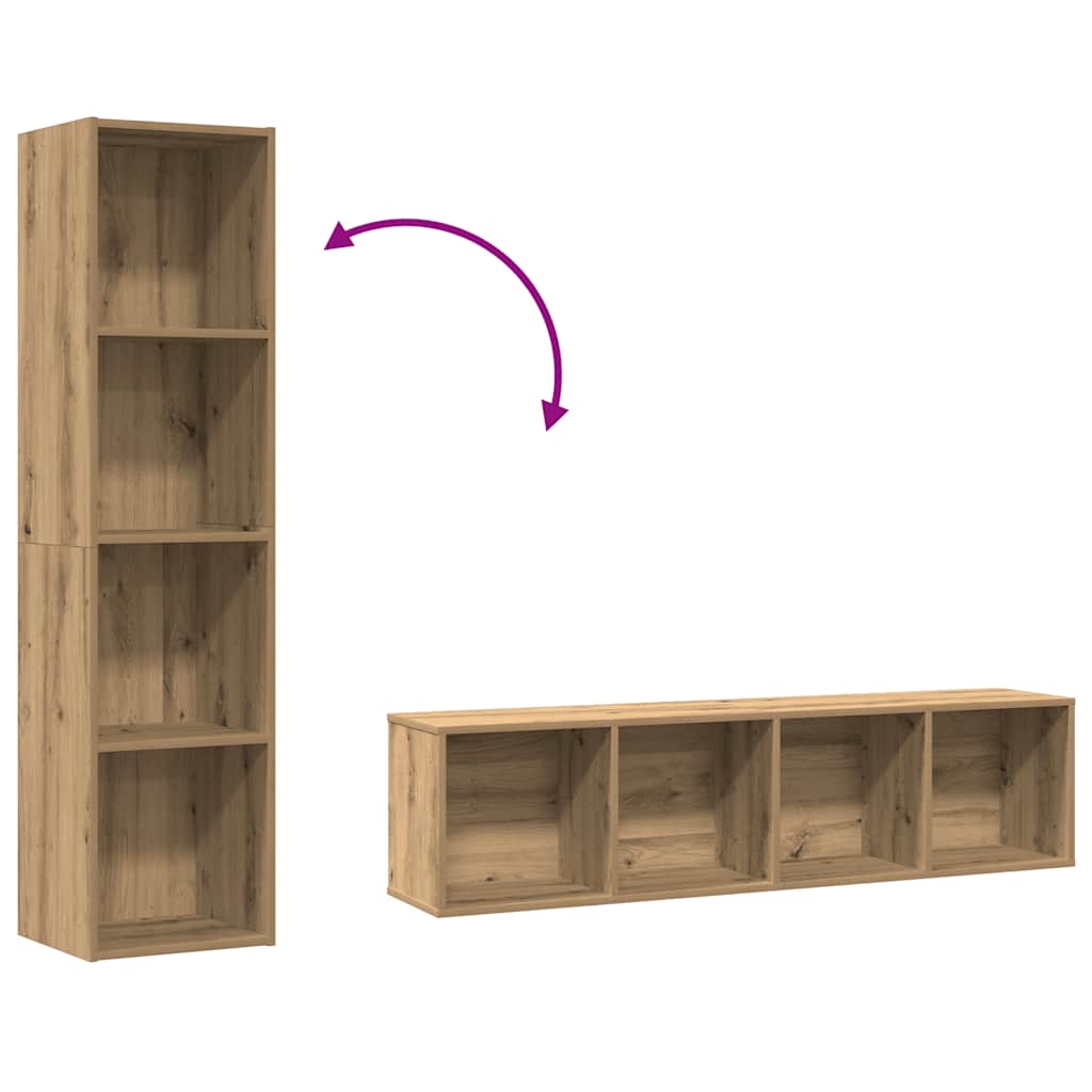 Book Cabinet/TV Cabinet Artisan Oak 36x30x143cm Engineered Wood