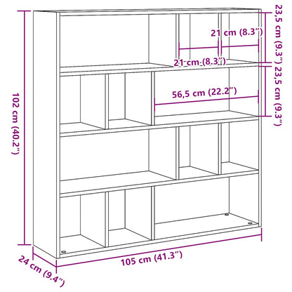 Book Cabinet/Room Divider Artisan Oak 105x24x102 cm