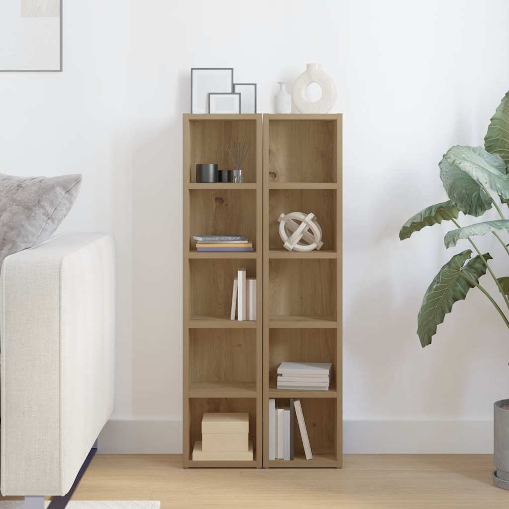 CD Cabinets 2 pcs Artisan Oak 21x16x93.5 cm Engineered Wood