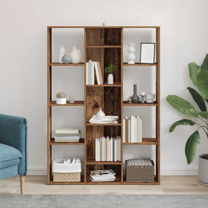 Room Divider/Book Cabinet Old Wood 100x24x140 cm Engineered Wood
