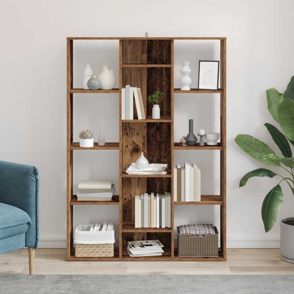 Room Divider/Book Cabinet Old Wood 100x24x140 cm Engineered Wood