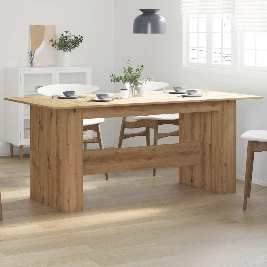 Dining Table Artisan Oak 180x90x76 cm Engineered Wood