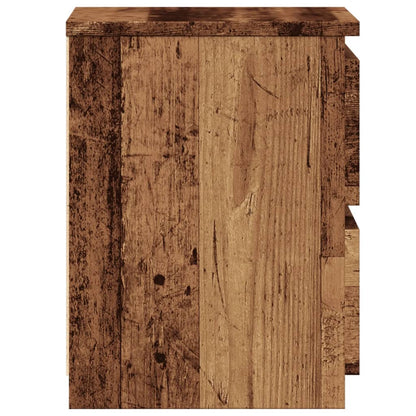 Bedside Cabinets 2 pcs Old Wood 30x30x40 cm Engineered Wood