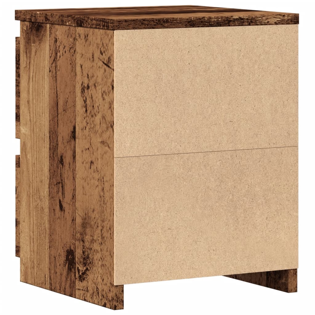 Bedside Cabinets 2 pcs Old Wood 30x30x40 cm Engineered Wood