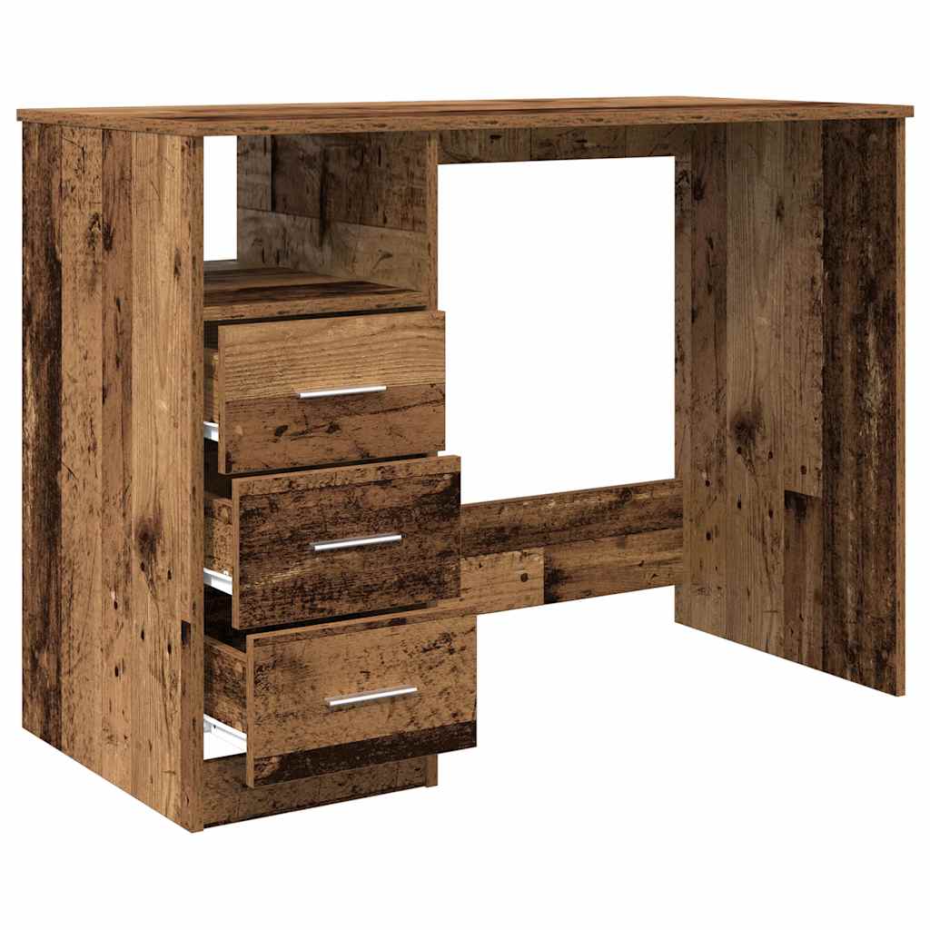 Desk Old Wood 102x50x76 cm Engineered Wood