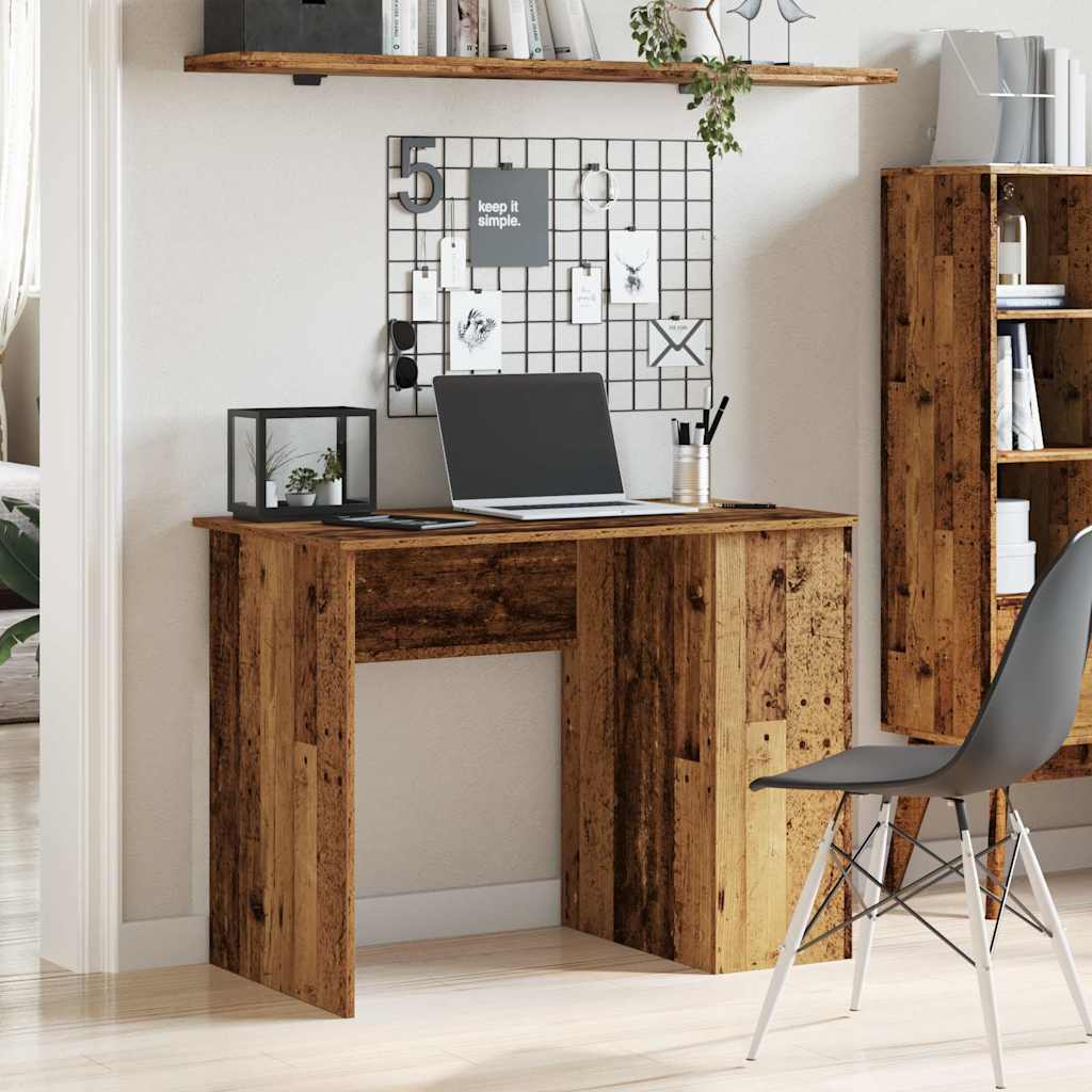 Desk Old Wood 100x55x75 cm Engineered Wood