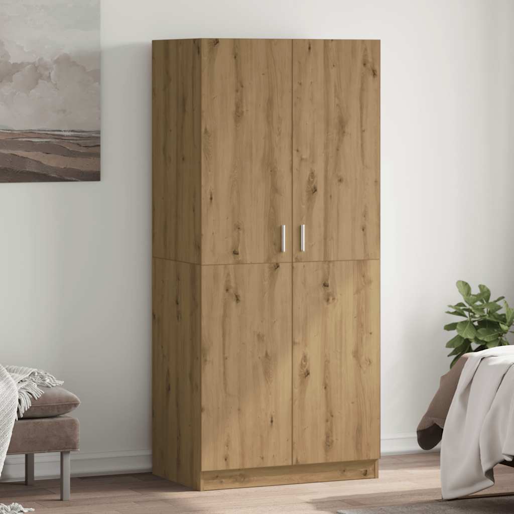 Wardrobe Artisan Oak 80x52x180 cm Engineered Wood
