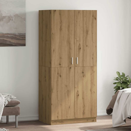 Wardrobe Artisan Oak 80x52x180 cm Engineered Wood