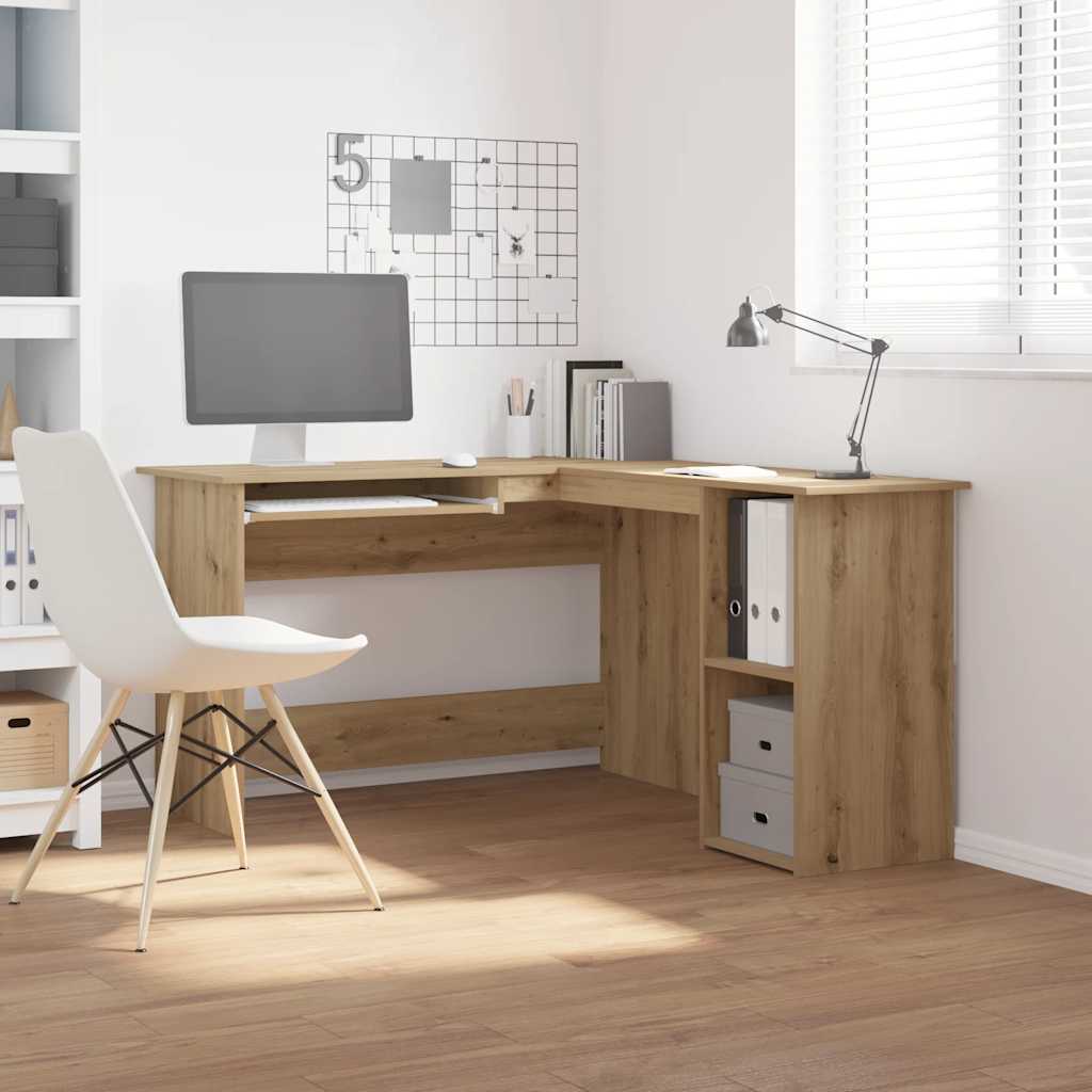 Corner Desk Artisan Oak 120x140x75 cm Engineered Wood