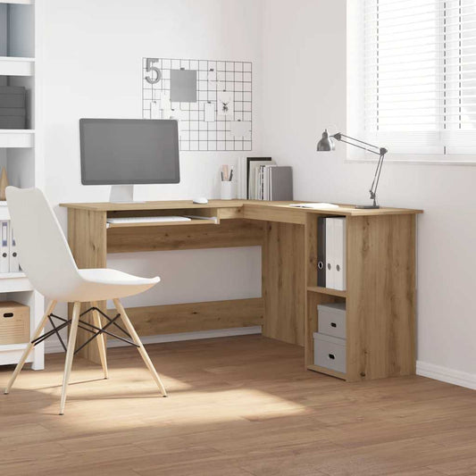 Corner Desk Artisan Oak 120x140x75 cm Engineered Wood